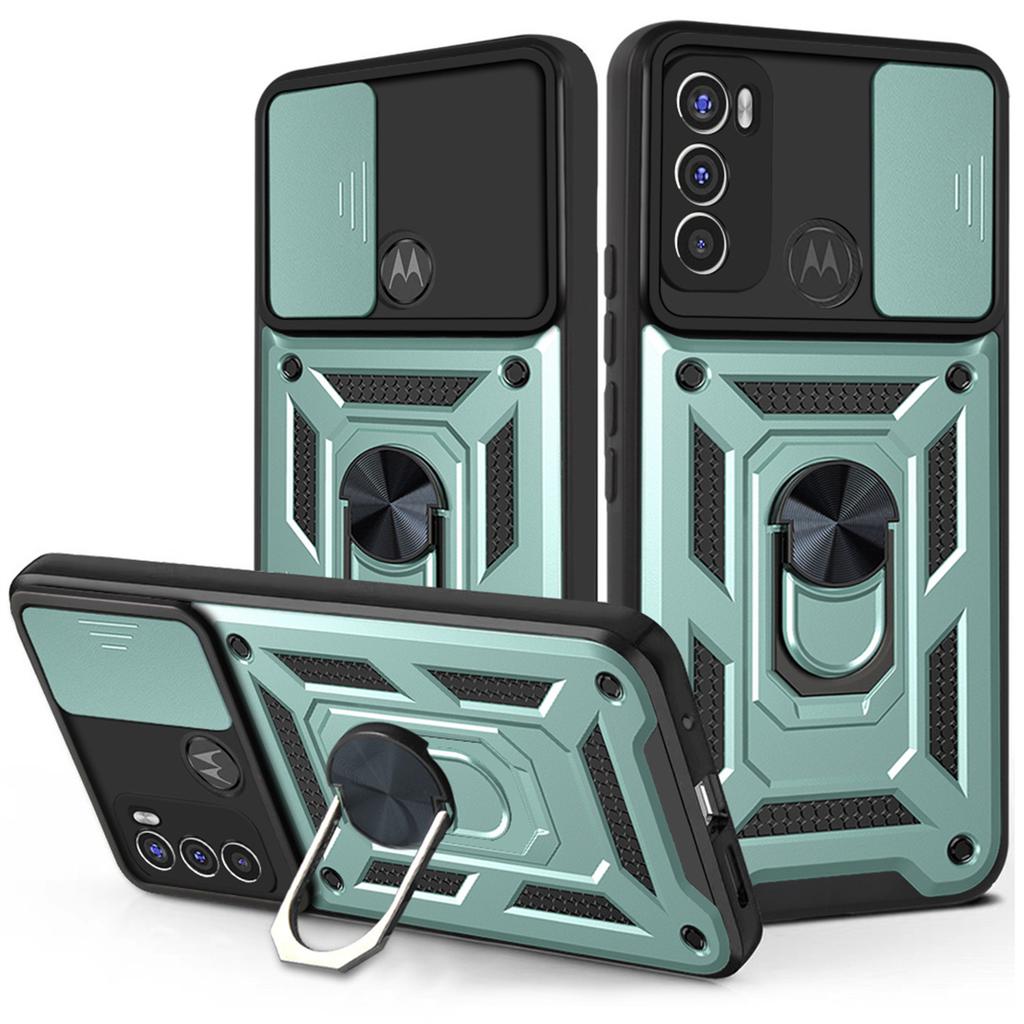 Voor Motorola Moto G60 Armor Draaibaar Met Ringstandaard Camera Lens Krasbestendige Hoes Voor Motorola Moto g60 Cover