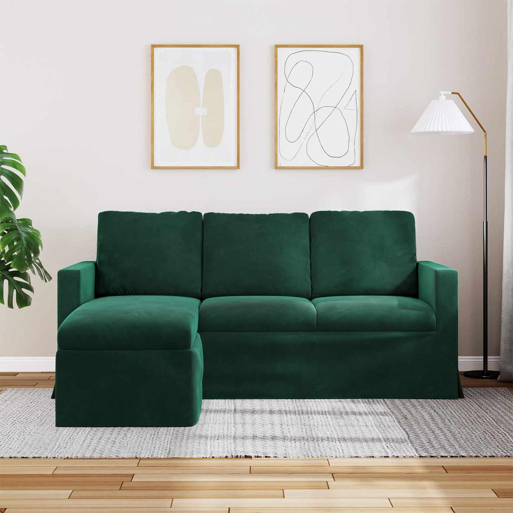 Sofa Dark Green 178 x 134 x 80 cm Velvet