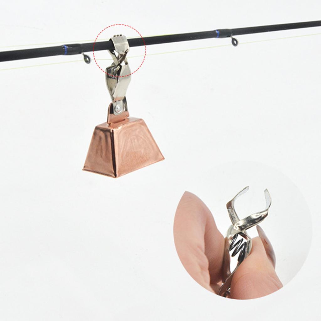 Fishing Bell Alarm Stainless Steel Bite Alert with Copper Finish for Casting Rod Loud Sound Fishing Accessories