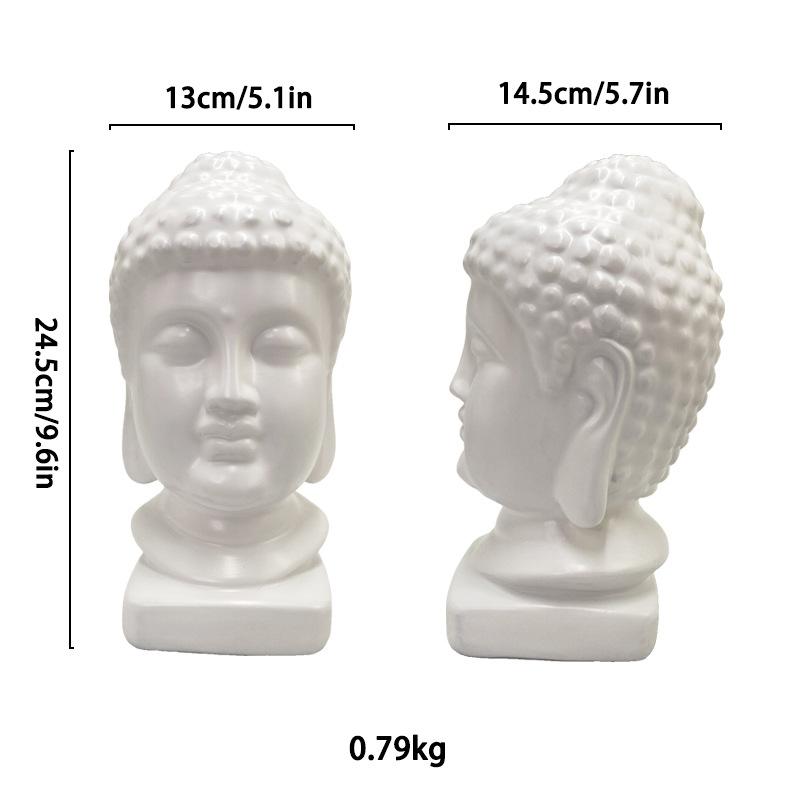 Юго-Восточная Азия Статуэтка Головы Будды из Золота Креативная Резиновая Буддийская Скульптура Дзен Декор для Дома Предметы Коллекции Ручной Работы