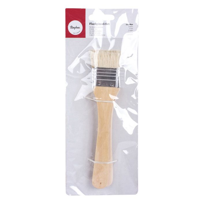 Pinceau Plat 30 et 40 mm Synthétique 2 pièces
