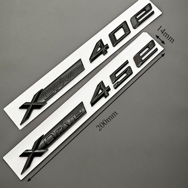 3D ABS Car Letters Logo XDrive 40e 45e Badge Rear Trunk Emblem Side Fender Sticker For BMW  X5 F15 G05 Tail Exterior Accessories