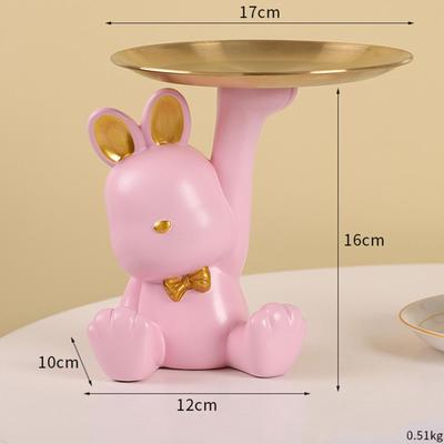 Rabbit Figurines Modern Statue Ornament for Living Room Housewarming Bedroom