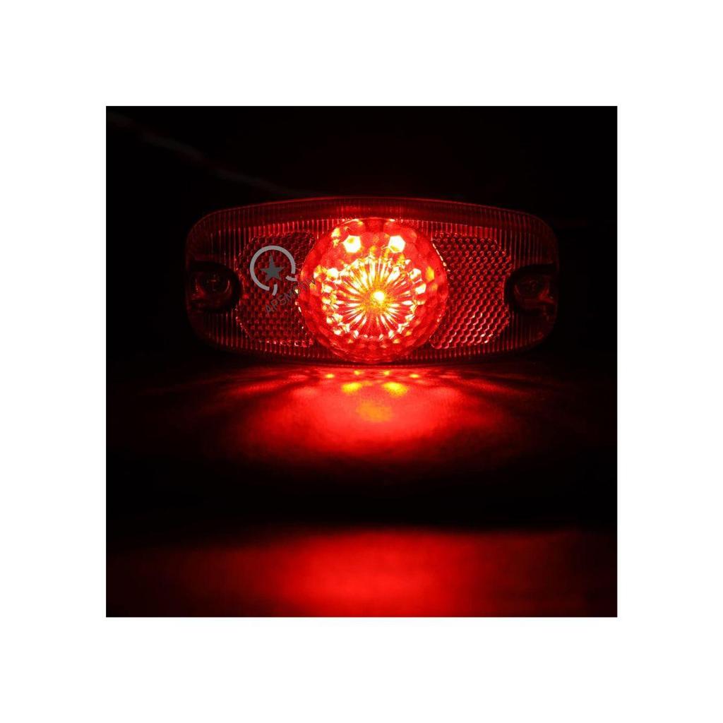 8Pcs Trailer Light 4.5 Inch Front Rear Side Marker Lights  Waterproof  for RV Truck Trailer UTE UTV 12V Marker Lights Accessories (RED)