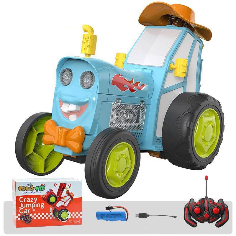 Control Cars Remote Crazy Jumping Car Toy Lights Music Early Education Toys