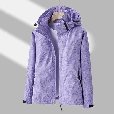 Jacken für Damen, Herbst und Winter, Übergröße, lässig, wasserdicht, dünn, leicht, Kapuzenmantel, Reißverschluss, Windjacke