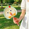 Cartoon Hand-Woven Fan Cute Decorative Handheld Fans Compact Summer Cooling Fan Home Decor