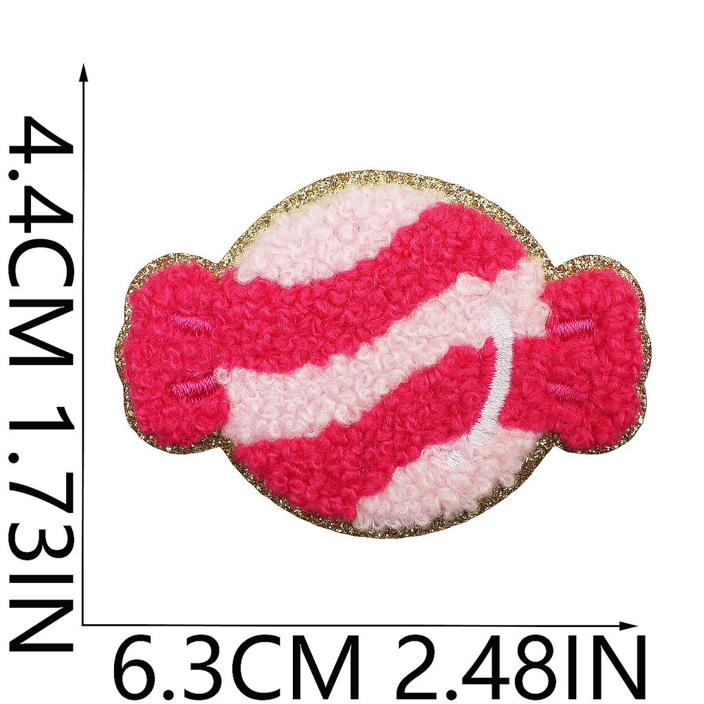 Sweet Candy Embroidery Cloth Sticker Lollipop Chapter Boy Clothes Bag Decoration Carrot Fudge Patch Sticker Ironing
