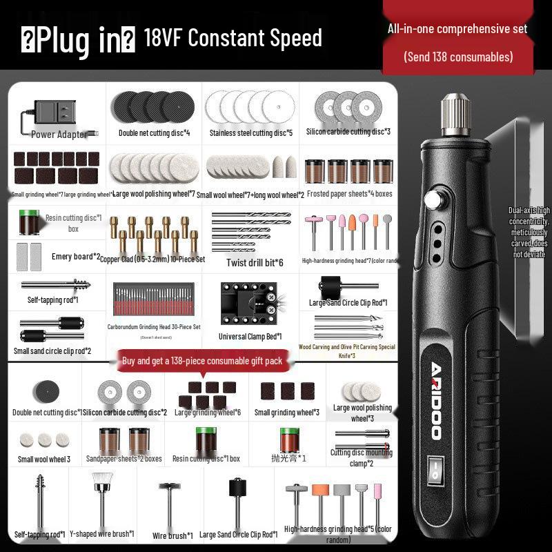 Handheld Electric Mini Grinder & Engraving Tool for Wood, Jade Polishing, and Carving