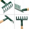 KADAX Metal Garden Rake 6-Tine Handle