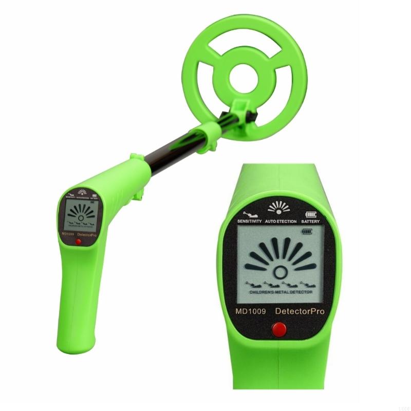 

Дитячий інструмент для пошуку скарбів з РК-екраном, регульовані штанги 27,5-37,8 дюймів, портативний дизайн 1,0 фунта для пригод на природі зелений