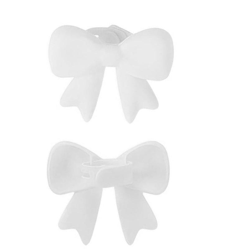 

M-Modern-Silicone Bows 2-Pack For Headphone Accessories, 3D Decorative Bows For Earphones, Cute Design White білий
