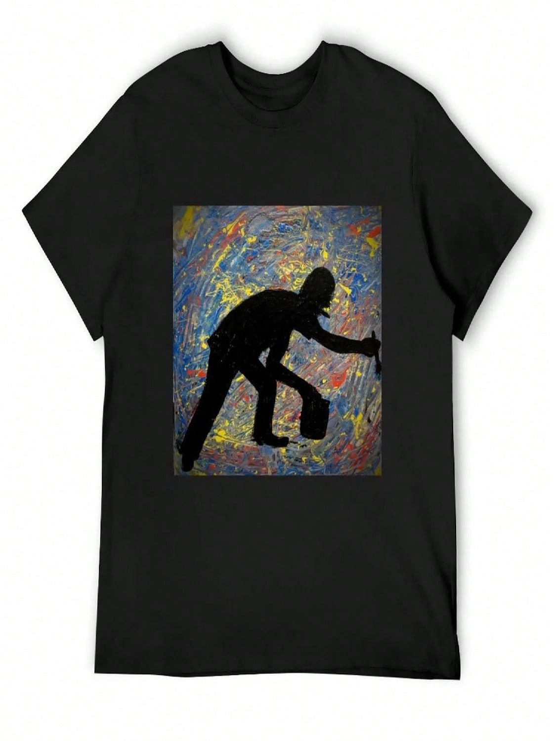 Jackson Pollock T-Shirt Man T-Shirt Animal Prinfor Boys Funny T-Shirts Clothes Plain White T Shirts unisex S разноцветный