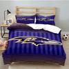 football Ravens Logo 3pcs Bedding Set,Including 1pc Duvet Cover And 2pcs Pillowcases Perfect Gift for Christmas,Ideal for Bedroom, Dormitory