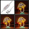 Inspired Mushroom Neon LED Dimmable Creative Nightlight Can be used for Game Room Bedroom Living Room Background Wall Decorative