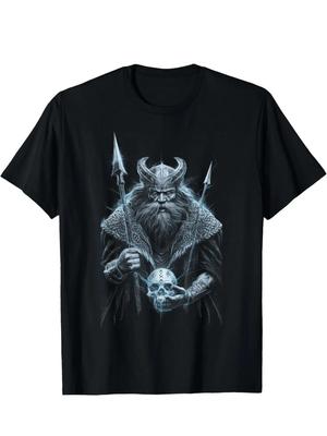 Viking Norse Mythology Warrior Skull Graphic Tee Unisexs Short Sleeve TShirt