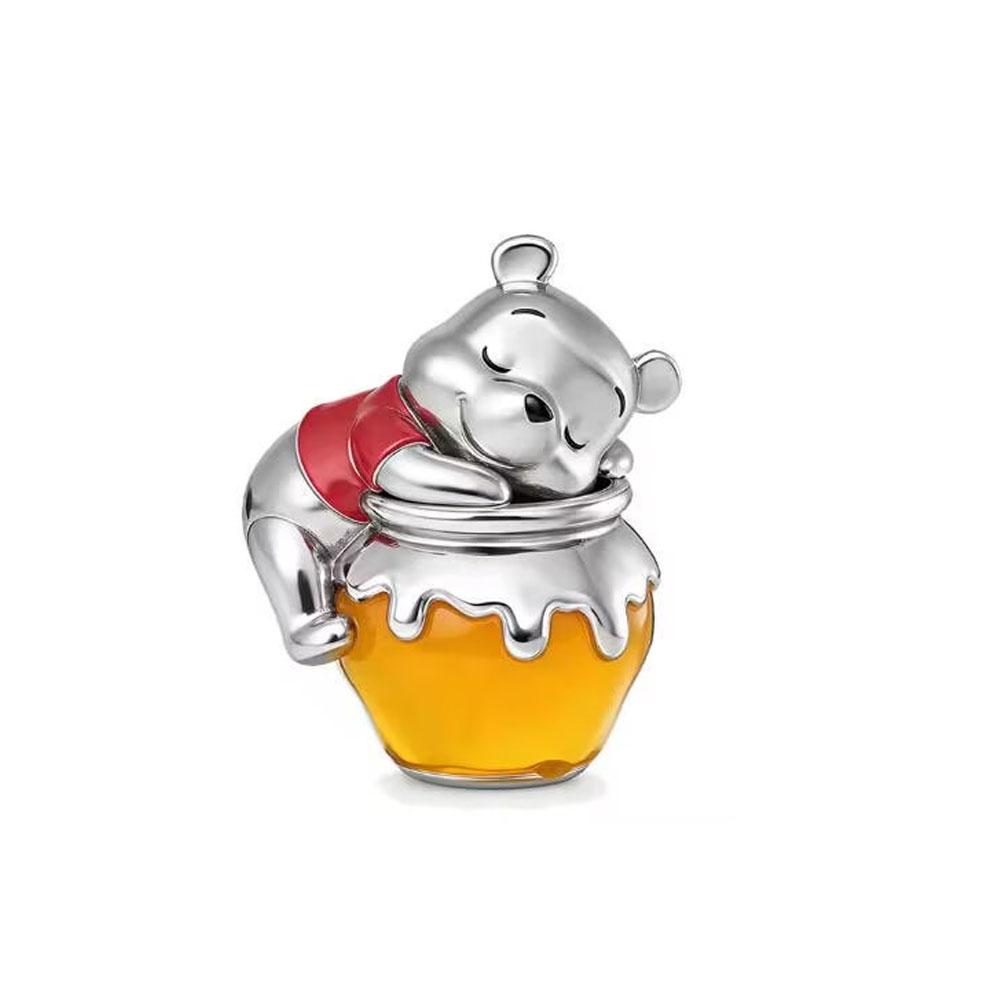 New Cute Blue Fox Rabbit Cartoon Necklace 925 Silver European Style Bracelet DIY Women's Charm Fashion Jewelry Gift