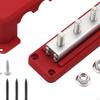 Bus Bar Power Distribution Block with Cover 3/8" 4 Stud for Automotive And Marine Use