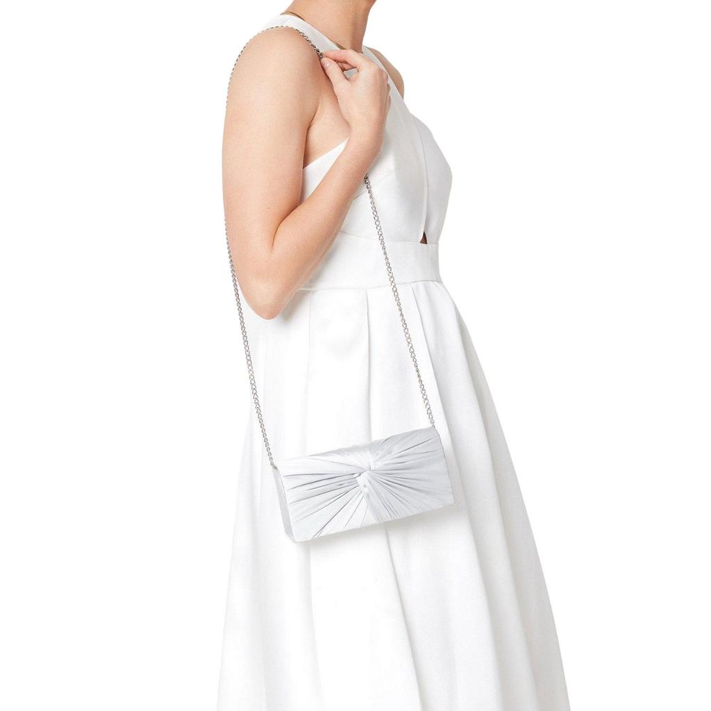 Dorothy Perkins Beauty Satin Twisted Clutch Bag