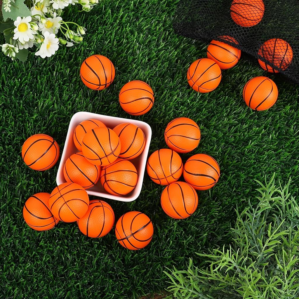 5pcs Mini Basketball Stress Relief Balls Soft Squeeze Decor Small Gift Souvenir for Guest Favors Party Gathering and Daily Decor