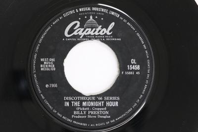 7inch Record BILLY PRESTON - In The Midnight Hour CL15458 Capitol Records 1966 UK Soul/Funk Used