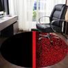 1pc Red Mandala Office Round Area Rug,  Mat Suitable For Office, Under Office Chairs Bedroom Living Room Home Decor, Room Deco