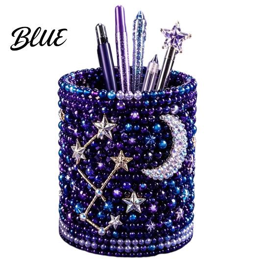 Educational Craft Supplies Bead Embroidery Kit DIY Pen Holder 3D Beaded Tiny Pencil Fine Motor