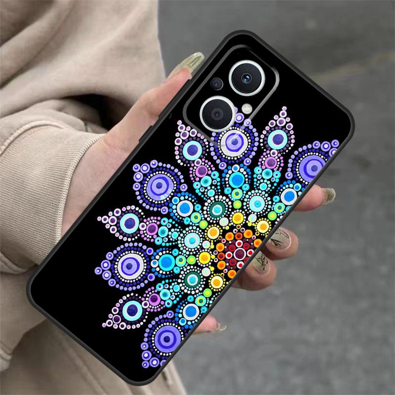 Elegant Mandala Floral Design Case For OPPO Reno 14F 13F 12F 11F 10 12 13 14 Pro 7 8 Lite OPPO Find X5 X6 X8 X9 Pro Cover