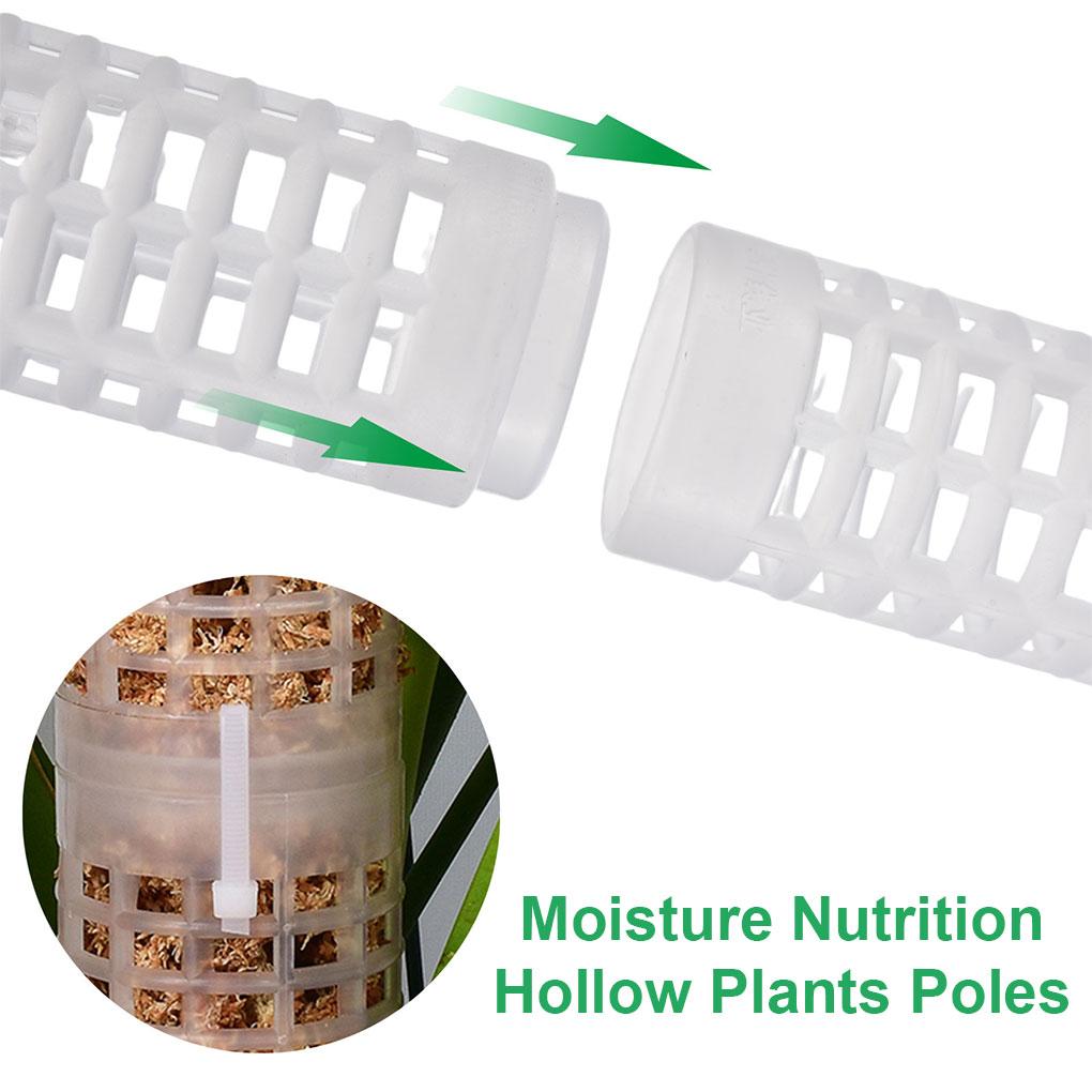 Pack of 2 Climbing Plant Pole Sphagnum Stick Vertical Support Reusable Indoor Outdoor Garden Ground Spike Connection Port