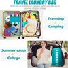 Portable Waterproof Oxford Cloth Laundry Bag with Drawstring Closure for Travel and Storage