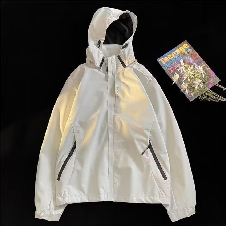 Men's Large Hooded Outdoor Mountain Jacket - Spring/Autumn Zipper Style