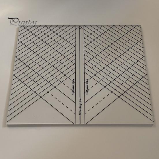 Akrylové prošívání rovné pravítko 1/4-palcový šev čára šití čára diagonální čára DIY šití řemeslné projekty Šablona pravítka Nadšenci šití dárek