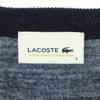 Lacoste One-point Logo Argyle Pattern Long Sleeve V Neck Sweater 3 Navy Men's Used