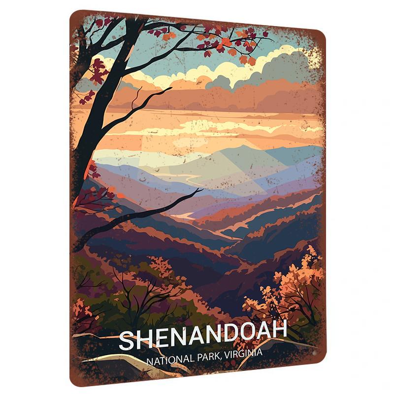 

Shenandoah National Park Virginia USA Landscape Artwork Metal Wall Decor for Home Office Decoration 20x30cm（7.8x11.8inch）