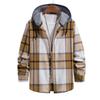 Korean Style Plaid Hooded Long Sleeve Men's Casual Shirt - 2024 Spring/Autumn Trend