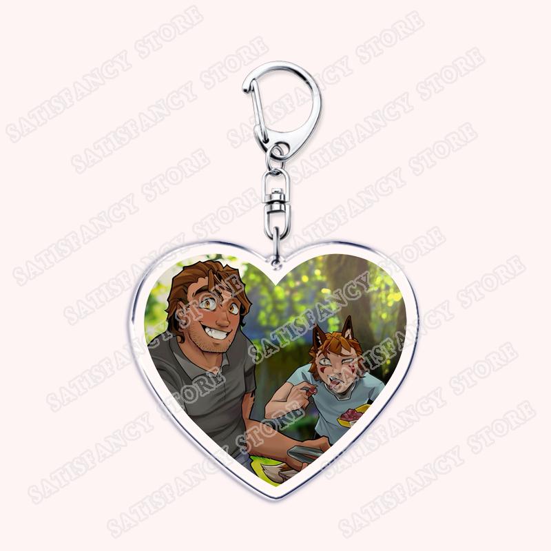 YKMET Game Love Boyfriend To Death Heart Shape Keychain for Accessories Pet Strade Ren Keyring Jewelry Friends Fans Gamers Gifts