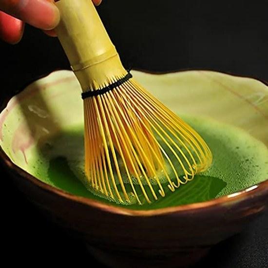 Tea utensils 100-prong whisk bamboo matcha traditional craft (1PCS) White color material recommended beginners reusable whisk.