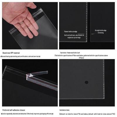 Transparent Self-Adhesive Garment Packaging Bags - Reusable Plastic with Seal