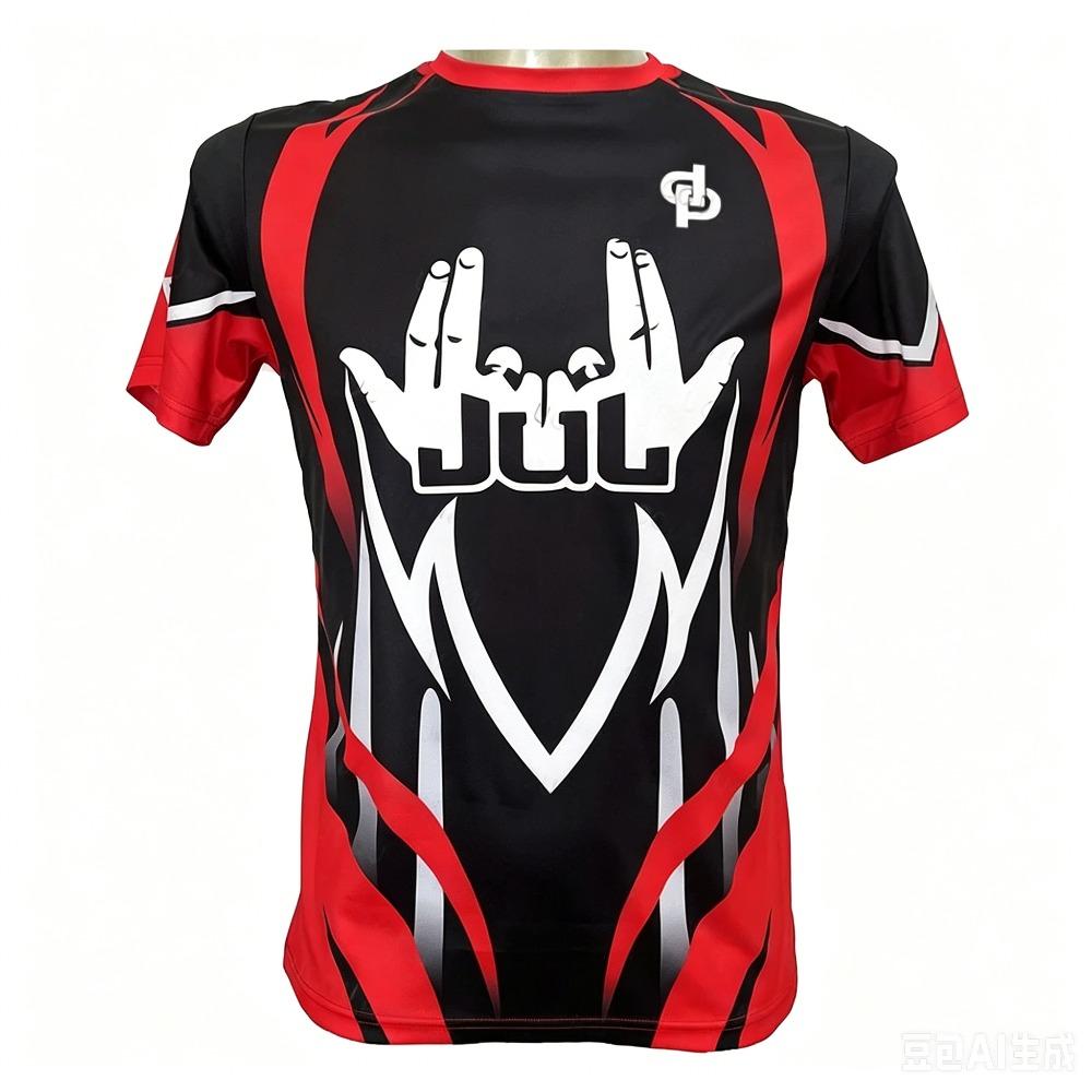 New JUL Series Summer 3D Printed Large-sized Men's T-shirt Quick-drying and Breathable Suitable for Outdoor Wear
