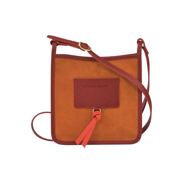 

Longchamp Le Foulonné 20 Adjustable Shoulder Strap Zipper Closure Velvet Calfskin Shoulder Crossbody Bag Small Women shoulder bags Orange 10138HAT025 Basic Set (Bag+Dust Bag)