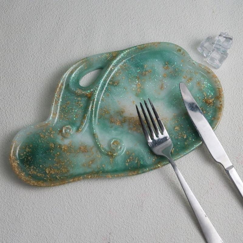 Resin Tray Mold Silicone Jewelry Tray Molds Irregular Epoxy Resin Casting Molds Storage Box Gypsum Plsater Mould Decors