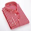 Camicia a righe classica da uomo 2026, a monopetto, a maniche lunghe, nuovo top autunnale, rosso blu nero, versione slim, camicia da uomo