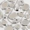 6 Stück Nicht verblassend Oval Quadrat Herz Anhänger Leere Tablett Basis Fassungen DIY Schmuckherstellung Zubehör Edelstahl Anhänger Charm Großhandel
