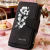 Butterfly Women's Long Wallet 3-Fold Card Holder Multi-Card Slots Printed Zipper Coin Purse Cash ID Credit Card Organizer Gift Wallet for Women Girls