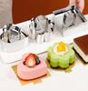 Edelstahl Kuchenform Set mit Ausdrücker: Runde, Herzförmige, Blumenförmige Formen für Mousse & Kekse