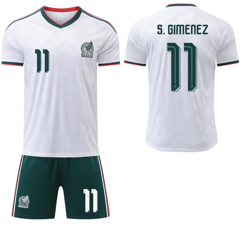27 Mexico Away White Football Jersey Sports Suit Us-Canada-Mexico World Cup No. 9 Raul Jersey