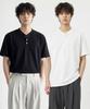 UMM Henley Neck Button Basic Short Sleeve T-Shirt 3 Colors