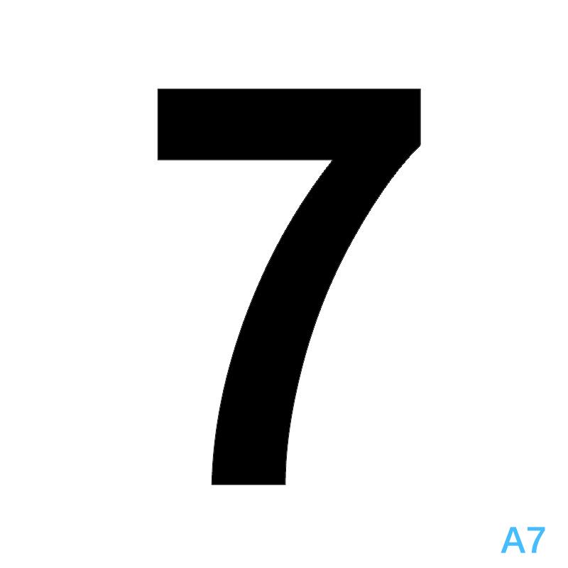 New Large 6.9-Inch (17.5cm) Trash Cans Decal Sticker Self-Adhesive Number Stickers Wheeled Dumpsters Door Mailbox Garage Labels