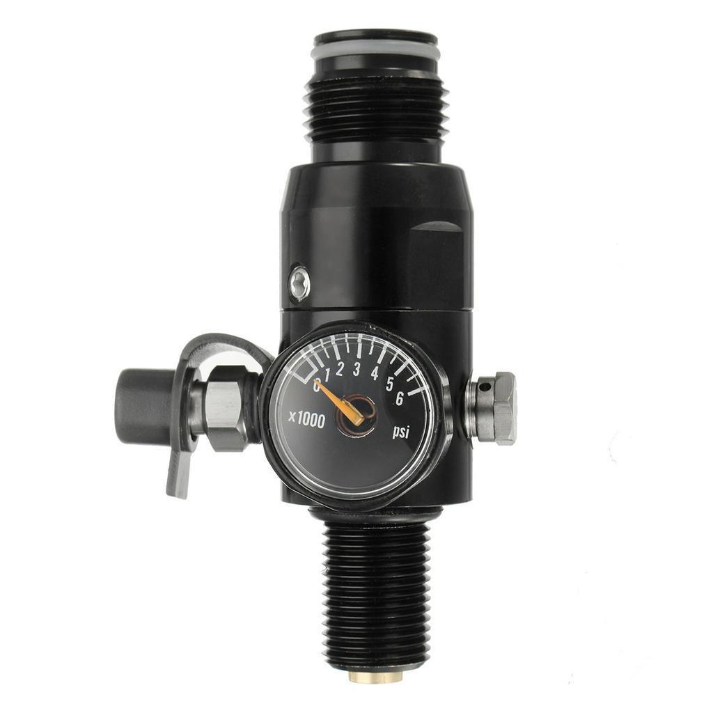 New 4500psi Paintball Valve Regulator Input HPA Air Tank Regulator Output 1800psi 5/8''''-18UNF Threads Black