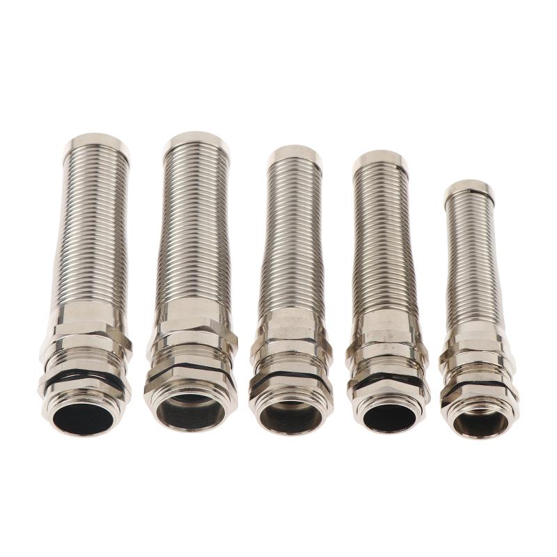 Electrical Nickel Plated Brass Cable Gland Waterproof Strain Relief Anti Bending for 8mm10mm Wire Clips Offices